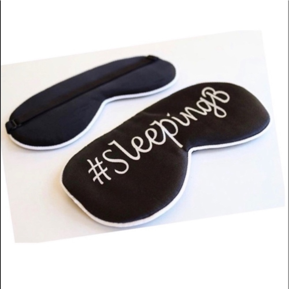 Silk Sleeping Eye Mask Hashtag SleepingB Black